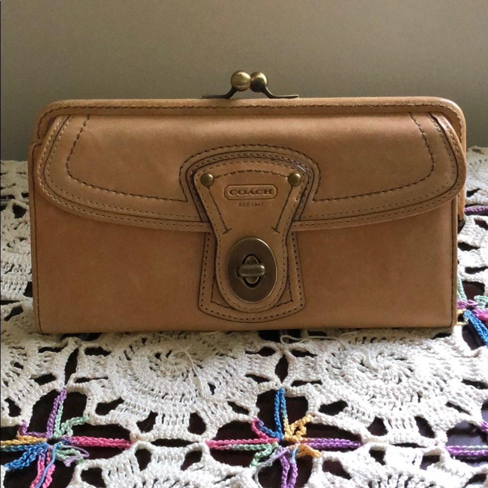 Authentic COACH light tan/beige wallet